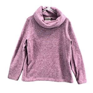 Mountain Warehouse Sweater M Pink Idris Fleece Pullover Cowl Neck Jumper Cabin